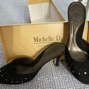 Michelle D Satin Beaded Dress Shoe
